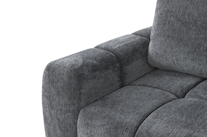 Sofa-lit double Moonlight po en tissu avec coussins de dossier amovibles - minéral  
