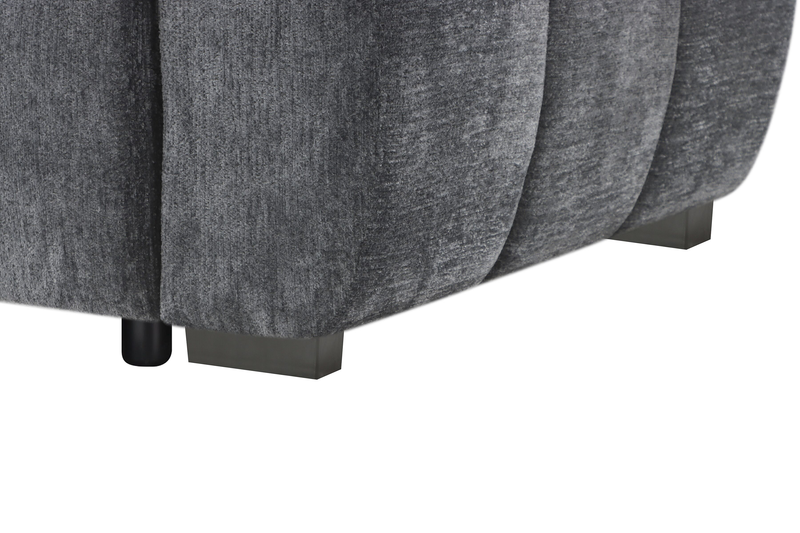 Sofa-lit double Moonlight po en tissu avec coussins de dossier amovibles - minéral  