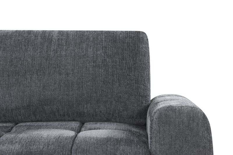 Sofa-lit double Moonlight po en tissu avec coussins de dossier amovibles - minéral  