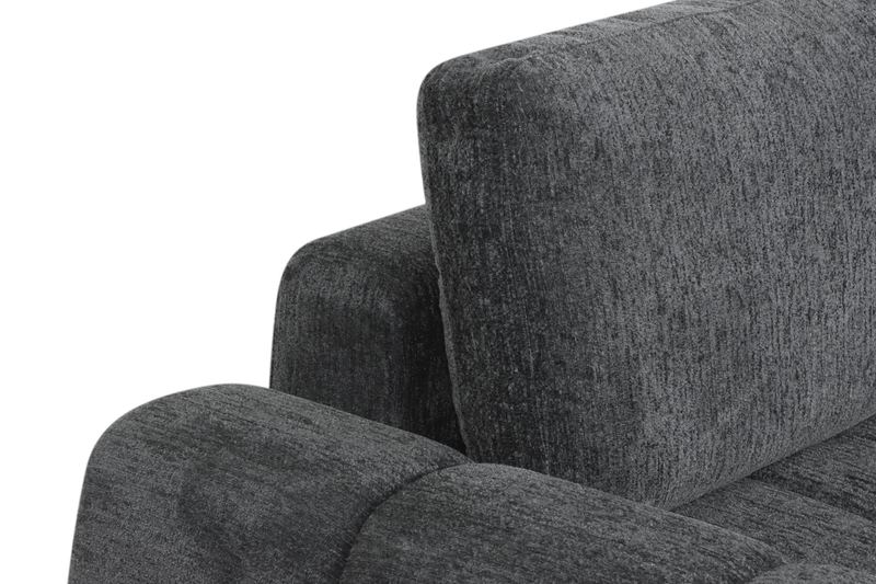 Sofa-lit double Moonlight de _ po en tissu avec coussins de dossier amovibles - minéral  