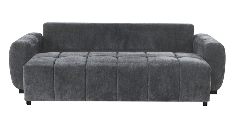 Sofa-lit double Moonlight po en tissu avec coussins de dossier amovibles - minéral  