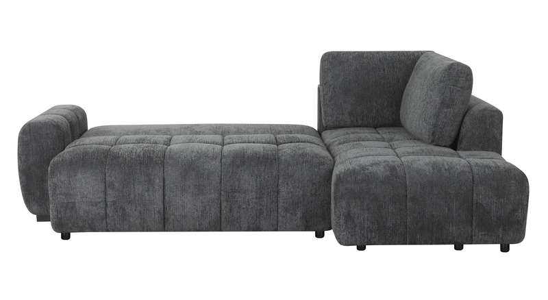 Sofa-lit double Moonlight de _ po en tissu avec coussins de dossier amovibles - minéral  