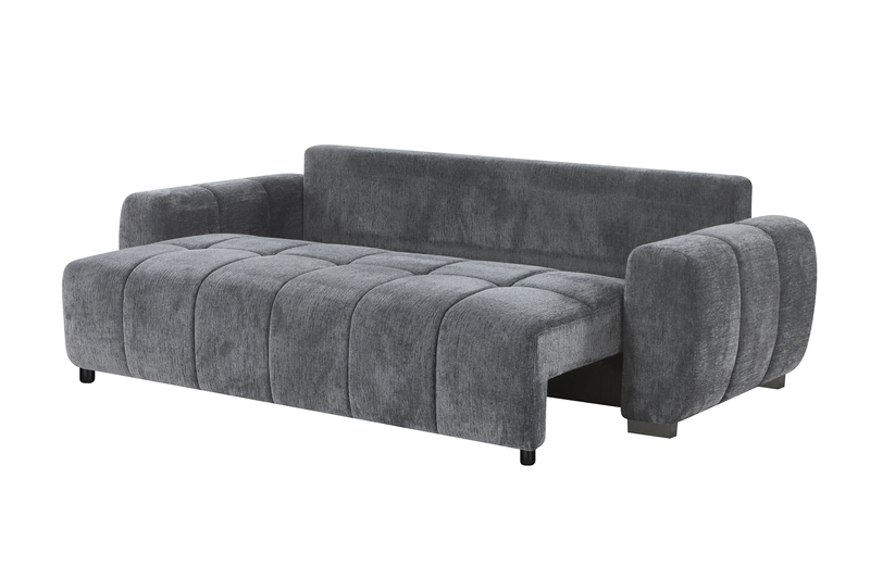 Sofa-lit double Moonlight po en tissu avec coussins de dossier amovibles - minéral  