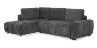 Sofa sectionnel de gauche Moonlight 2 pièces avec fauteuil long de rangement - gris