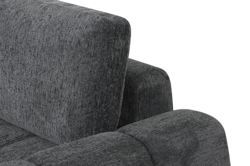 Sofa sectionnel-lit de gauche Moonlight 2 pièces avec fauteuil long de rangement - gris