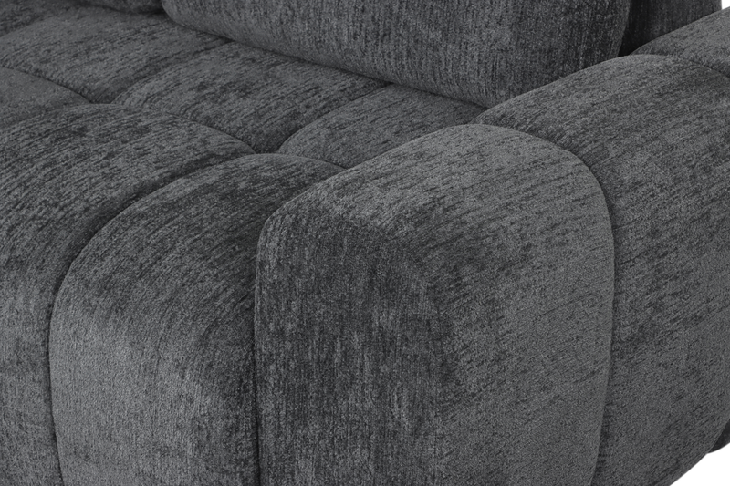 Sofa sectionnel-lit de gauche Moonlight 2 pièces avec fauteuil long de rangement - gris
