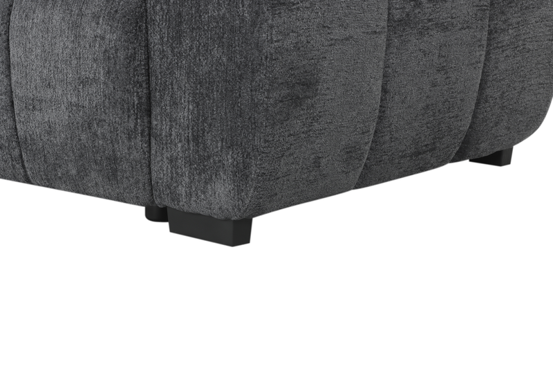 Sofa sectionnel-lit de gauche Moonlight 2 pièces avec fauteuil long de rangement - gris