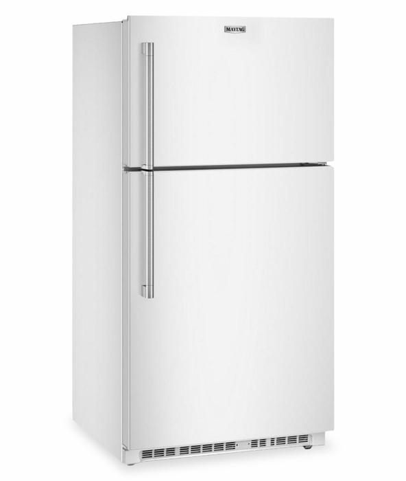Réfrigérateur Maytag large de 21 pi3 et de 33 po à congélateur supérieur avec mode garage - blanc - MRTX5121TW