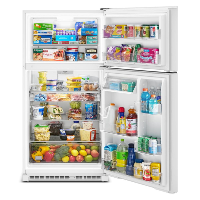 Réfrigérateur Maytag large de 21 pi3 et de 33 po à congélateur supérieur avec mode garage - blanc - MRTX5121TW
