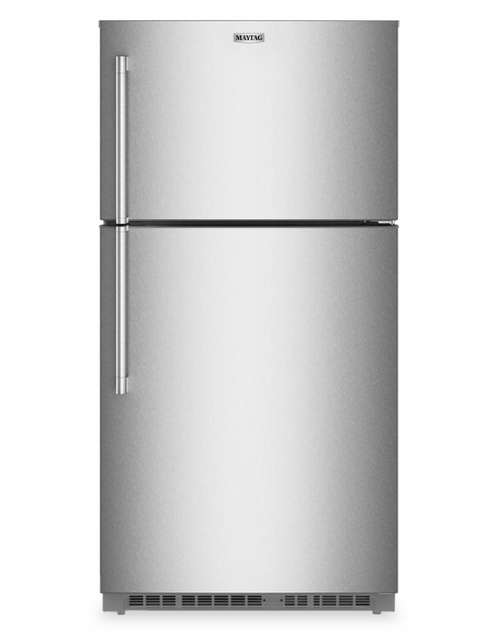 Réfrigérateur Maytag large de 21 pi3 et de 33 po à congélateur supérieur avec mode garage - acier inoxydable - MRTX5121TZ