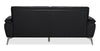 Mystic 85.4” Contemporary Genuine Leather Sofa - Black | Sofa contemporain Mystic de 85,4 po en cuir véritable - noir