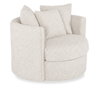 Fauteuil d’appoint pivotant personnalisable Nest de Sofa Lab de 42 po fabriqué au Canada en tissu - Teddy Riverrock