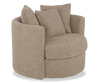 Fauteuil d’appoint pivotant personnalisable Nest de Sofa Lab de 42 po fabriqué au Canada en tissu - Chenille Praline