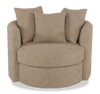 Made in Canada Sofa Lab Customizable Nest 42" Fabric Swivel Accent Chair – Chenille Praline| Fauteuil d’appoint pivotant personnalisable Nest de Sofa Lab de 42 po fabriqué au Canada en tissu - Chenille Praline