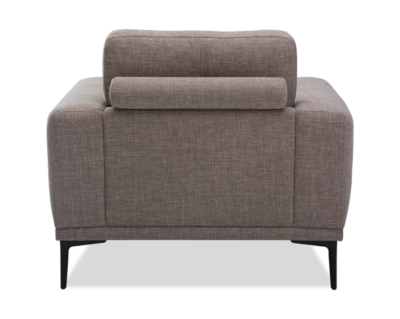 Fauteuil Nola de 39 po en tissu avec coussin de dossier amovible - moka