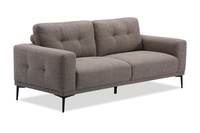 Sofa Nola de 79,5 po en tissu avec coussins de dossier amovibles - moka