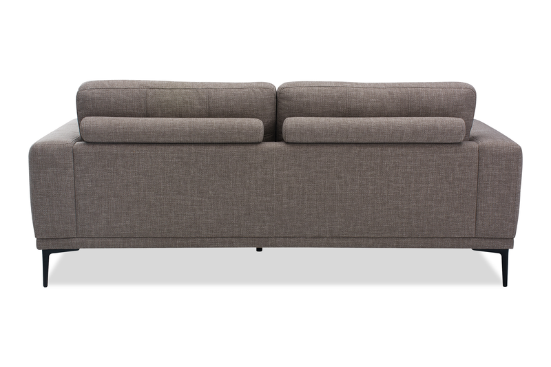 Sofa Nola de 79,5 po en tissu avec coussins de dossier amovibles - moka