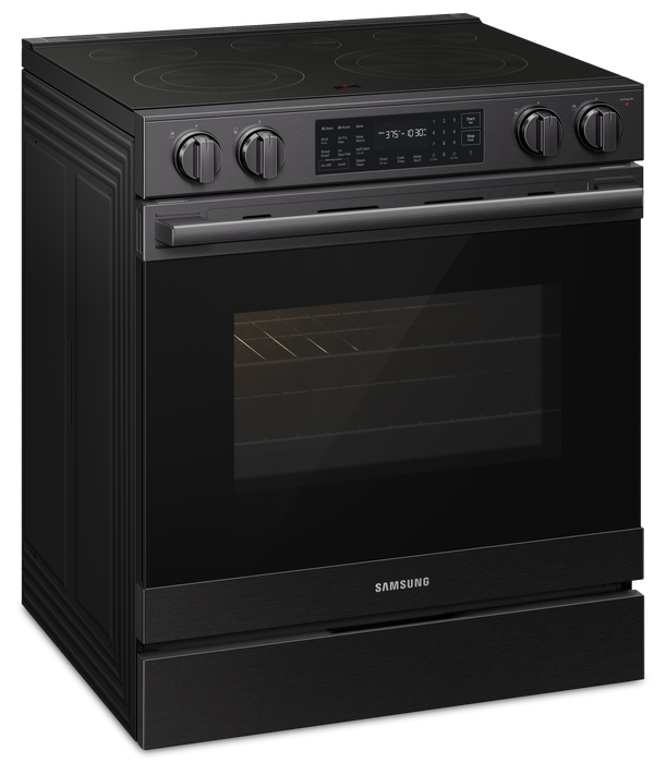 Cuisinière électrique encastrée Samsung de 6,3 pi3 avec friture à air Air Fry Max - acier inoxydable noir mat - NSE80H63SEAC
