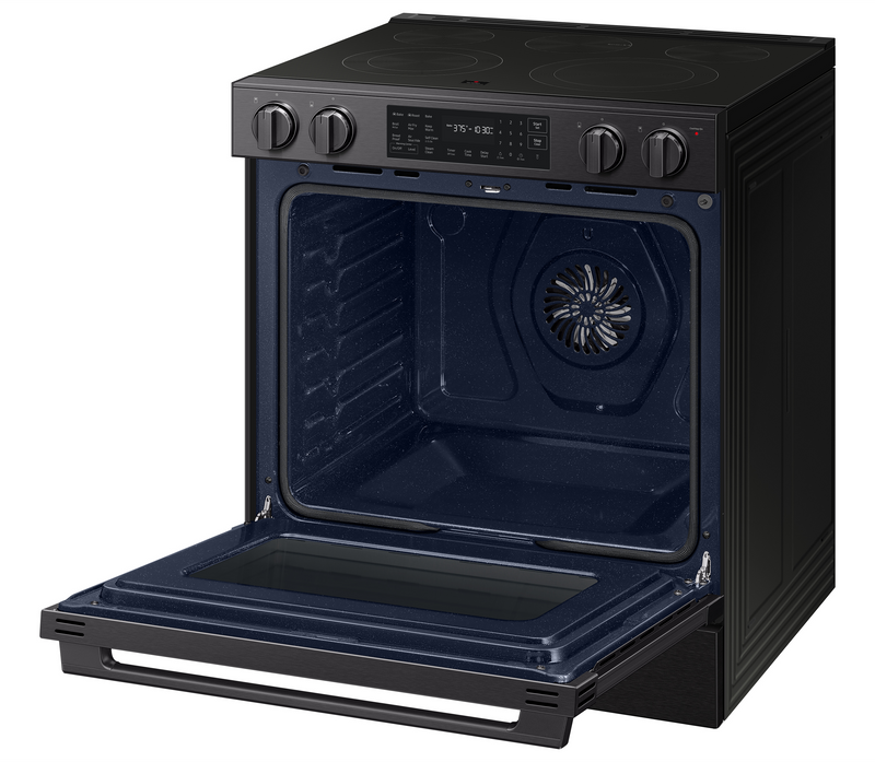 Cuisinière électrique encastrée Samsung de 6,3 pi3 avec friture à air Air Fry Max - acier inoxydable noir mat - NSE80H63SEAC