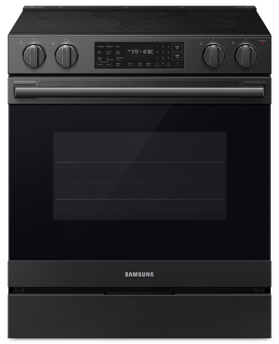 Cuisinière électrique encastrée Samsung de 6,3 pi3 avec friture à air Air Fry Max - acier inoxydable noir mat - NSE80H63SEAC
