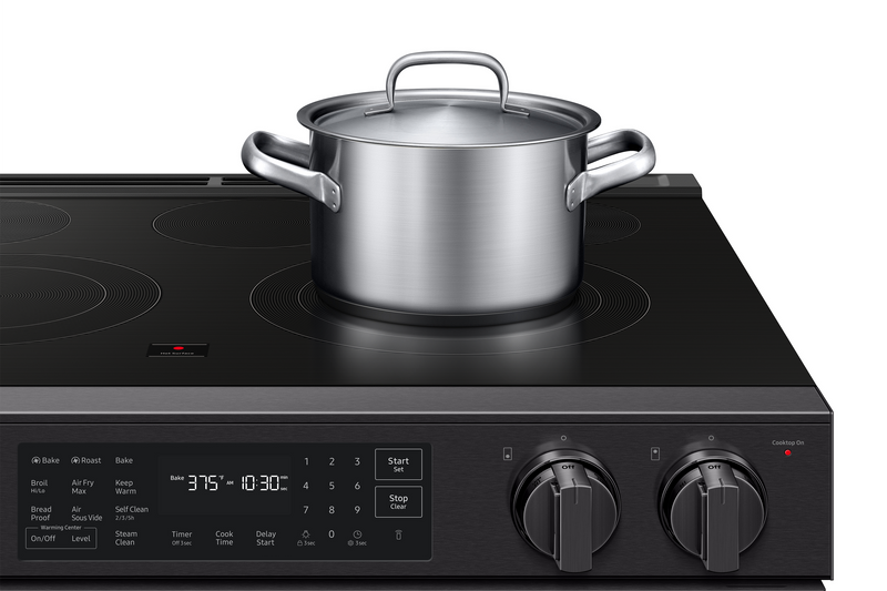 Cuisinière électrique encastrée Samsung de 6,3 pi3 avec friture à air Air Fry Max - acier inoxydable noir mat - NSE80H63SEAC