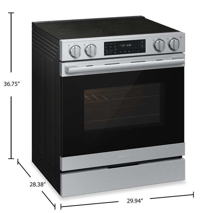 Cuisinière électrique encastrée Samsung de 6,3 pi3 avec friture à air Air Fry Max - acier inoxydable - NSE80H63SRAC