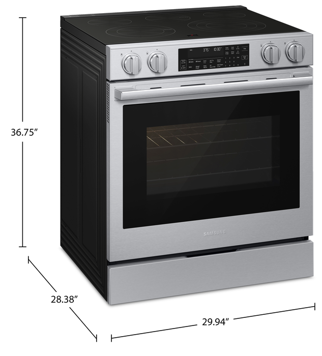 Cuisinière intelligente électrique encastrée Samsung de 6,3 pi3 avec friture à air - acier inoxydable - NSE90H63SRAC