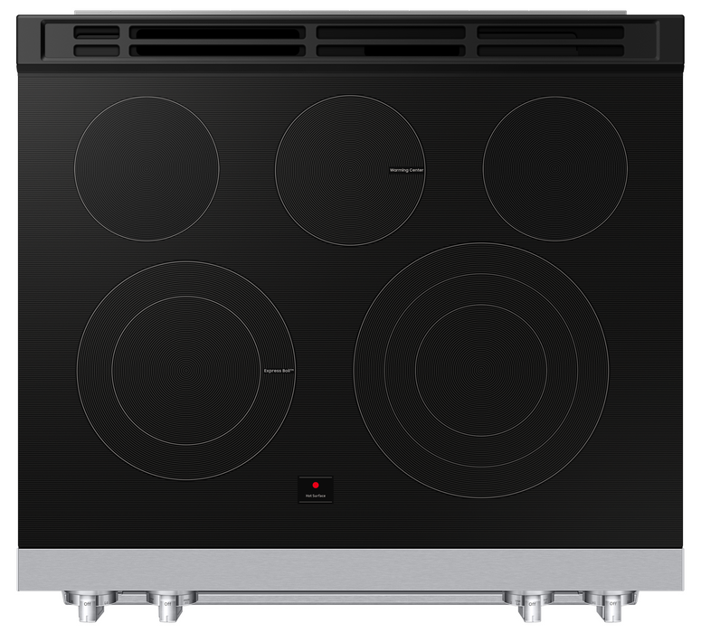 Cuisinière intelligente électrique encastrée Samsung de 6,3 pi3 avec friture à air Air Fry Max - blanche - NSE90H63SWAC