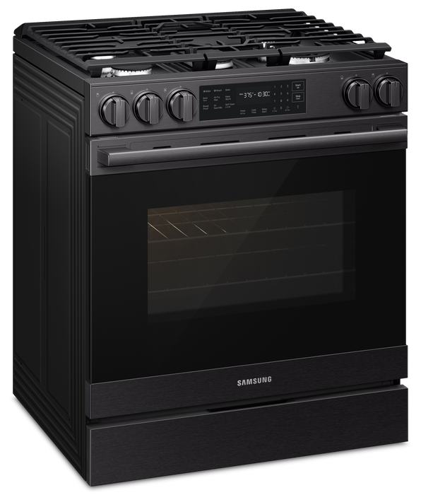 Cuisinière encastrée Samsung de 6 pi3 à convection véritable avec friture à air Air Fry Max - acier inoxydable noir mat - NSG80H60SEAA