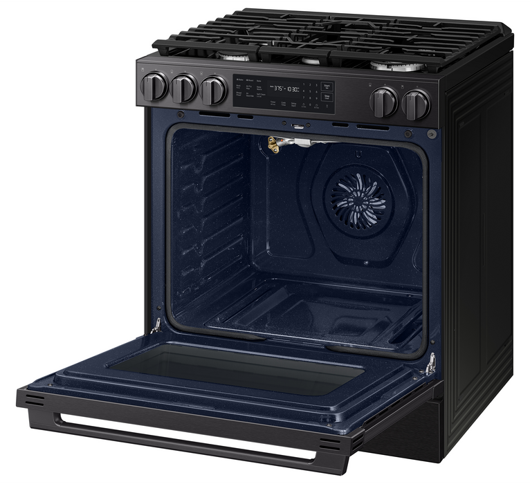 Cuisinière encastrée Samsung de 6 pi3 à convection véritable avec friture à air Air Fry Max - acier inoxydable noir mat - NSG80H60SEAA