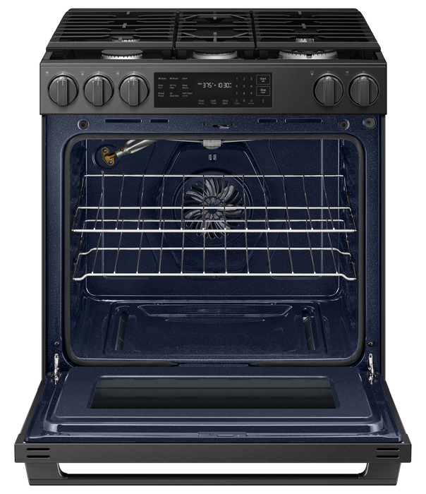 Cuisinière encastrée Samsung de 6 pi3 à convection véritable avec friture à air Air Fry Max - acier inoxydable noir mat - NSG80H60SEAA