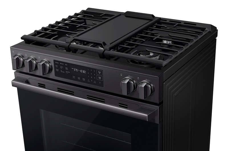 Cuisinière encastrée Samsung de 6 pi3 à convection véritable avec friture à air Air Fry Max - acier inoxydable noir mat - NSG80H60SEAA