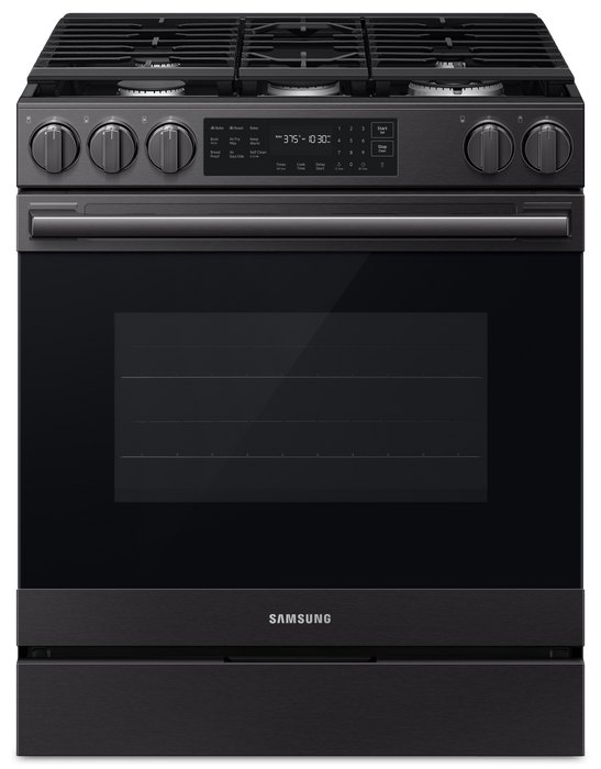 Cuisinière encastrée Samsung de 6 pi3 à convection véritable avec friture à air Air Fry Max - acier inoxydable noir mat - NSG80H60SEAA