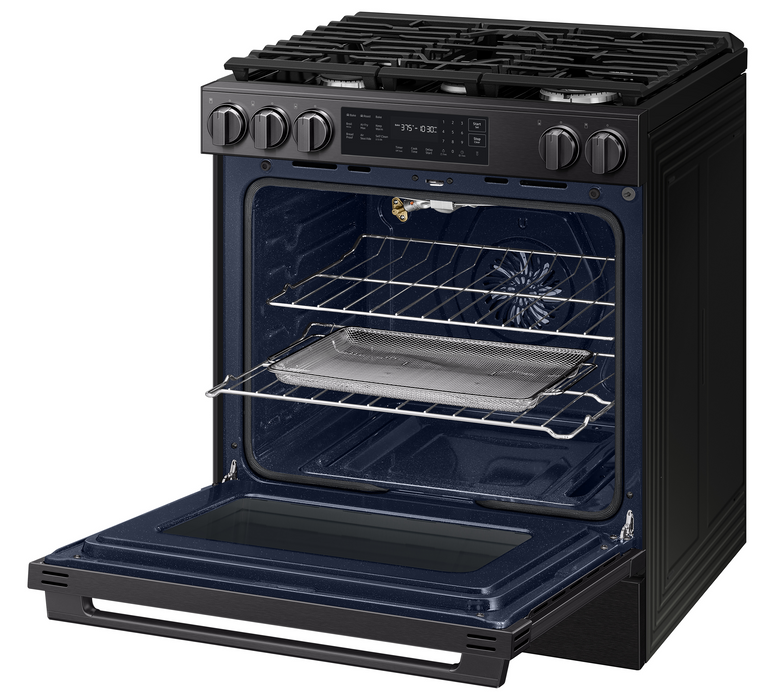Cuisinière encastrée Samsung de 6 pi3 à convection véritable avec friture à air Air Fry Max - acier inoxydable noir mat - NSG80H60SEAA