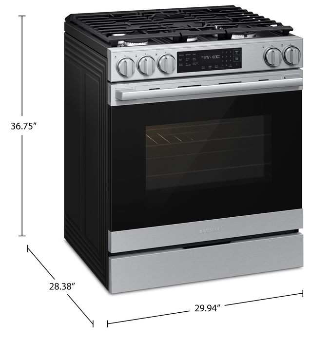 Cuisinière encastrée Samsung de 6 pi3 à convection véritable avec friture à air Air Fry Max - acier inoxydable - NSG80H60SRAA 