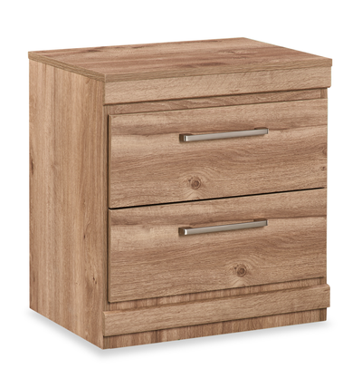 Oakley Bedside 2-Drawer Nightstand, 21"W x 22"H, Made in Canada - Natural | Table de nuit Oakley de 21 po (L) x 22 po (H) à 2 tiroirs, fabriquée au Canada - naturelle