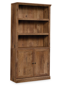 Bibliothèque Oryn de 35,28 po à 5 tablettes avec rangement - chêne antique