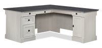 Bureau en forme de L Palladia de 65,12 po à 3 tiroirs - chêne glacier