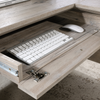 Palladia 65.12" L-Shaped Desk with 3 Drawers – Split Oak | Bureau en forme de L Palladia de 65,12 po à 3 tiroirs - chêne fendu