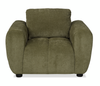 Made in Canada Pebble 45" Fabric Chair with Matching Accent Pillows - Green | Fauteuil Pebble de 45 po fabriqué au Canada en tissu avec coussins décoratifs assortis - vert