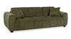 Made in Canada Pebble 96" Fabric Sofa with Matching Accent Pillows - Green | Sofa Pebble de 96 po fabriqué au Canada en tissu avec coussins décoratifs assortis - vert