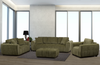 Made in Canada Pebble 45" Fabric Chair with Matching Accent Pillows - Green | Fauteuil Pebble de 45 po fabriqué au Canada en tissu avec coussins décoratifs assortis - vert