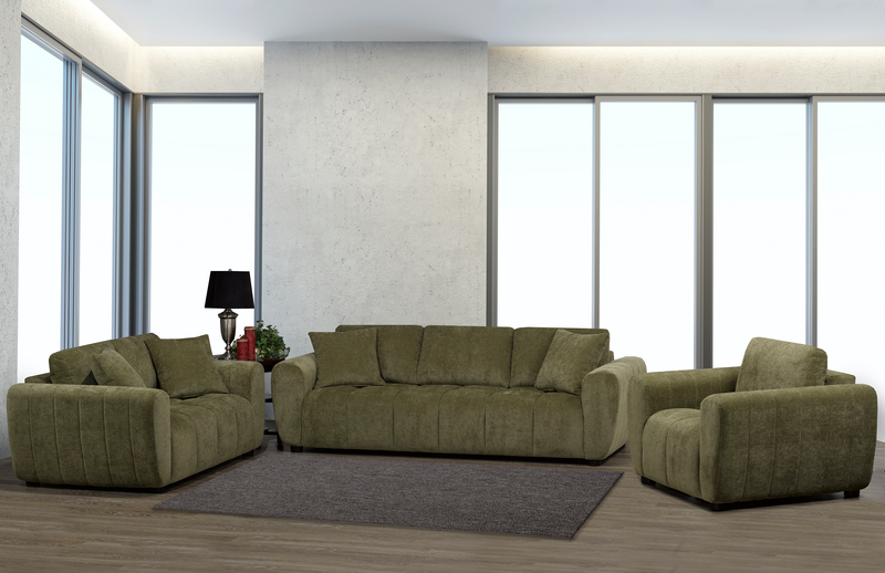 Pouf Pebble de 42 po fabriqué au Canada en tissu - vert