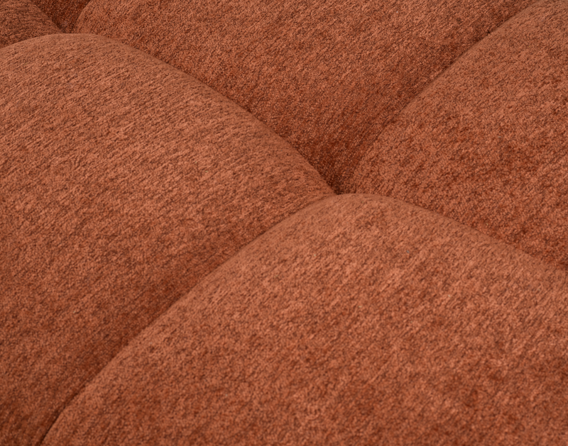 Fauteuil Pebble de 45 po fabriqué au Canada en tissu - orange