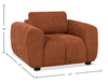 Made in Canada Pebble 45" Fabric Chair with Matching Accent Pillows - Orange | Fauteuil Pebble de 45 po fabriqué au Canada en tissu avec coussins décoratifs assortis - orange