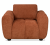 Made in Canada Pebble 45" Fabric Chair with Matching Accent Pillows - Orange | Fauteuil Pebble de 45 po fabriqué au Canada en tissu avec coussins décoratifs assortis - orange