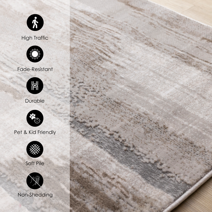 Carpette Peyton taupe vieilli - 7 pi 10 po x 10 pi