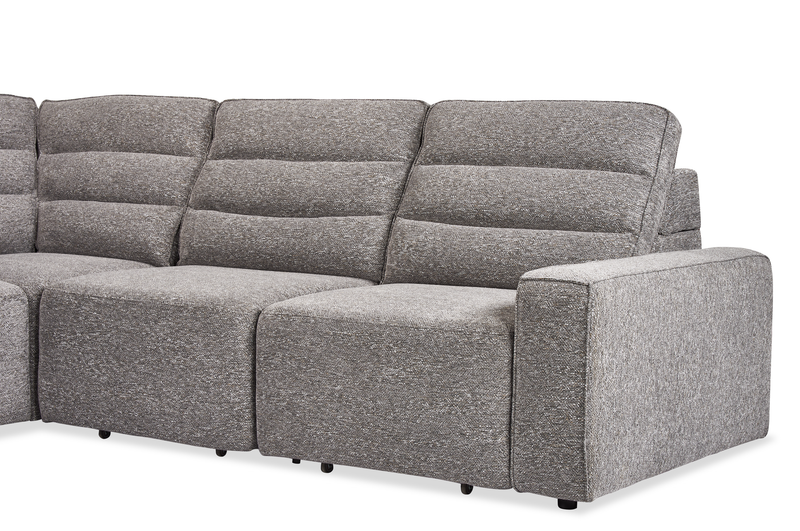 Sofa sectionnel Prestige de Shaquille O’Neal Home 6 pièces avec inclinaison et coulissement électrique - gris