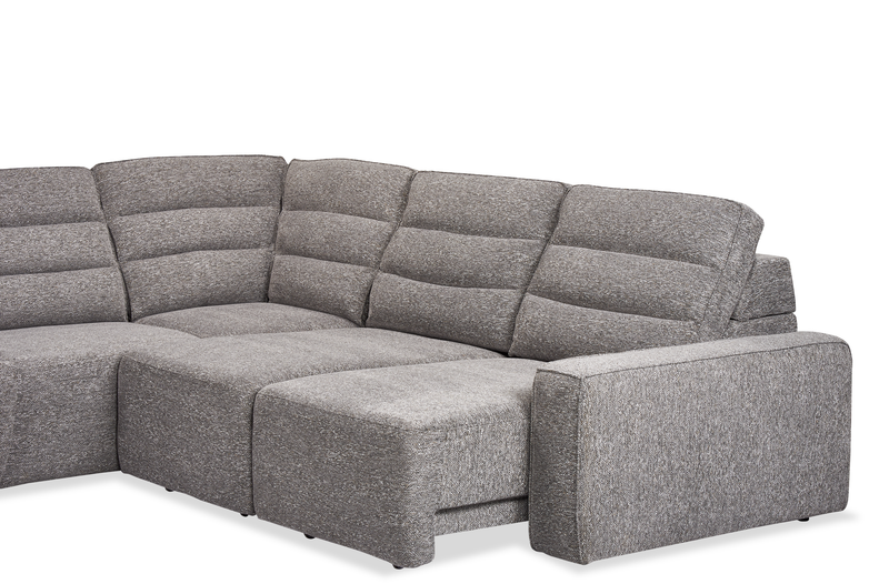 Sofa sectionnel Prestige de Shaquille O’Neal Home 6 pièces avec inclinaison et coulissement électrique - gris