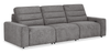 Sofa sectionnel Prestige de Shaquille O’Neal Home 3 pièces avec inclinaison électrique - gris